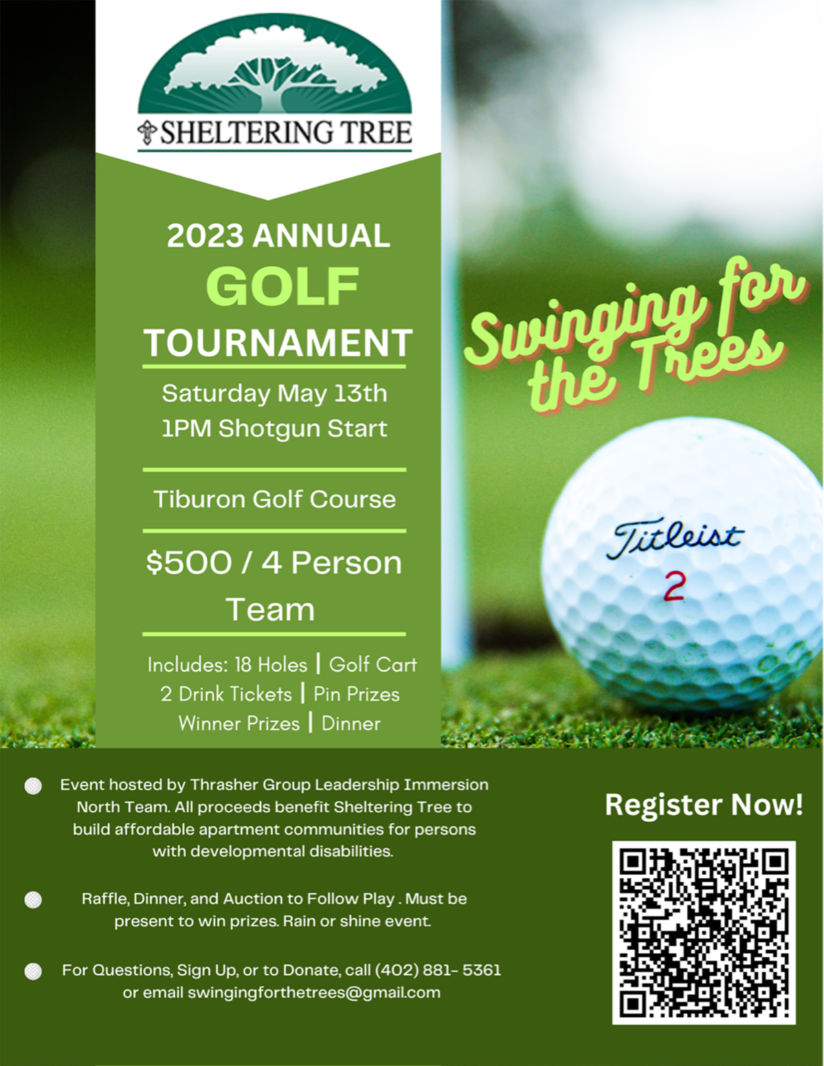 Swinging for the Trees: Our 2023 Annual Golf Tournament - Sheltering Tree